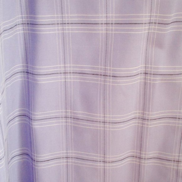 Essentials By Maggie Long Sleeve Blouse, Lavender Plaid, Roll Tabs, Size 26/28 - Picture 4 of 10
